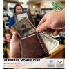 BULLIANT Men Wallet,Magnetic Slim Wallet 10 cards Build-in Bill Folder ID Windows RFID Blocking(Forest Brown8866)