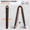 BULLIANT Men Wallet,Magnetic Slim Wallet 10 cards Build-in Bill Folder ID Windows RFID Blocking(Forest Brown8866)