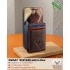 BULLIANT Men Wallet,Magnetic Slim Wallet 10 cards Build-in Bill Folder ID Windows RFID Blocking(Forest Brown8866)