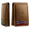 BULLIANT Men Wallet,Magnetic Slim Wallet 10 cards Build-in Bill Folder ID Windows RFID Blocking(Tiger Eye8865)