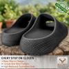 BULLIANT Pillow Slide Sandals For Women and Men-High Density Cushioned Shower Slippers Massage Sandals-Nonslip(Black8880)