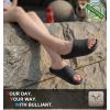 BULLIANT Pillow Slide Sandals For Women and Men-High Density Cushioned Shower Slippers Massage Sandals-Nonslip(Black8880)