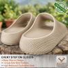 BULLIANT Pillow Slide Sandals For Women and Men-High Density Cushioned Shower Slippers Massage Sandals-Nonslip(Creamy White8882)
