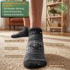 BULLIANT Men Running Socks 6Pairs,Active Ankle Compression Socks Mixed Nylon Cushioned Sole Arch Support Breathable Wicking(6pairs-black8912)