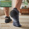 BULLIANT Men Running Socks 6Pairs,Active Ankle Compression Socks Mixed Nylon Cushioned Sole Arch Support Breathable Wicking(6pairs-black8912)