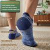 BULLIANT Men Running Socks 6Pairs,Active Ankle Compression Socks Mixed Nylon Cushioned Sole Arch Support Breathable Wicking(6pairs-white8913)