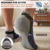 BULLIANT Men Ankle Socks 6Pairs,Athletic Running Socks No Show for Men Cushioned Footbed Arch Support(6pairs-black8901)