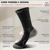 BULLIANT Men Socks, Athletic Compression Crew Socks Cushioned for Men Running Sports Hiking Fishing Arch Support(6pairs-black9070)