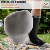 BULLIANT Men Socks, Athletic Compression Crew Socks Cushioned for Men Running Sports Hiking Fishing Arch Support(6pairs-black9072)