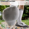 BULLIANT Men Socks, Athletic Compression Crew Socks Cushioned for Men Running Sports Hiking Fishing Arch Support(6pairs-white9071)