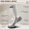 BULLIANT Men Socks, Athletic Compression Crew Socks Cushioned for Men Running Sports Hiking Fishing Arch Support(6pairs-white9071)