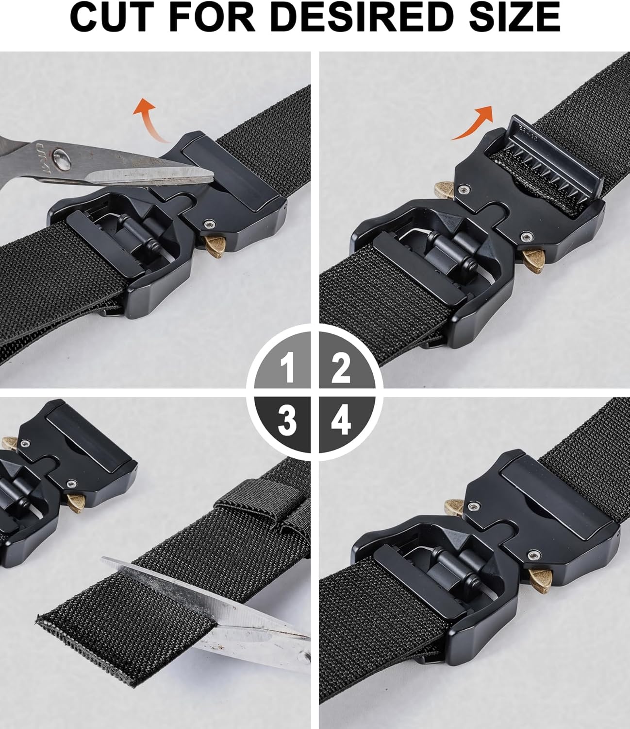 image:imageBULLIANT Men Belt MultipackTacitcal Holster Web Adjustable Belt Stretch Fit Quickly Release For Outdoor DutyCut For FitBlack7794