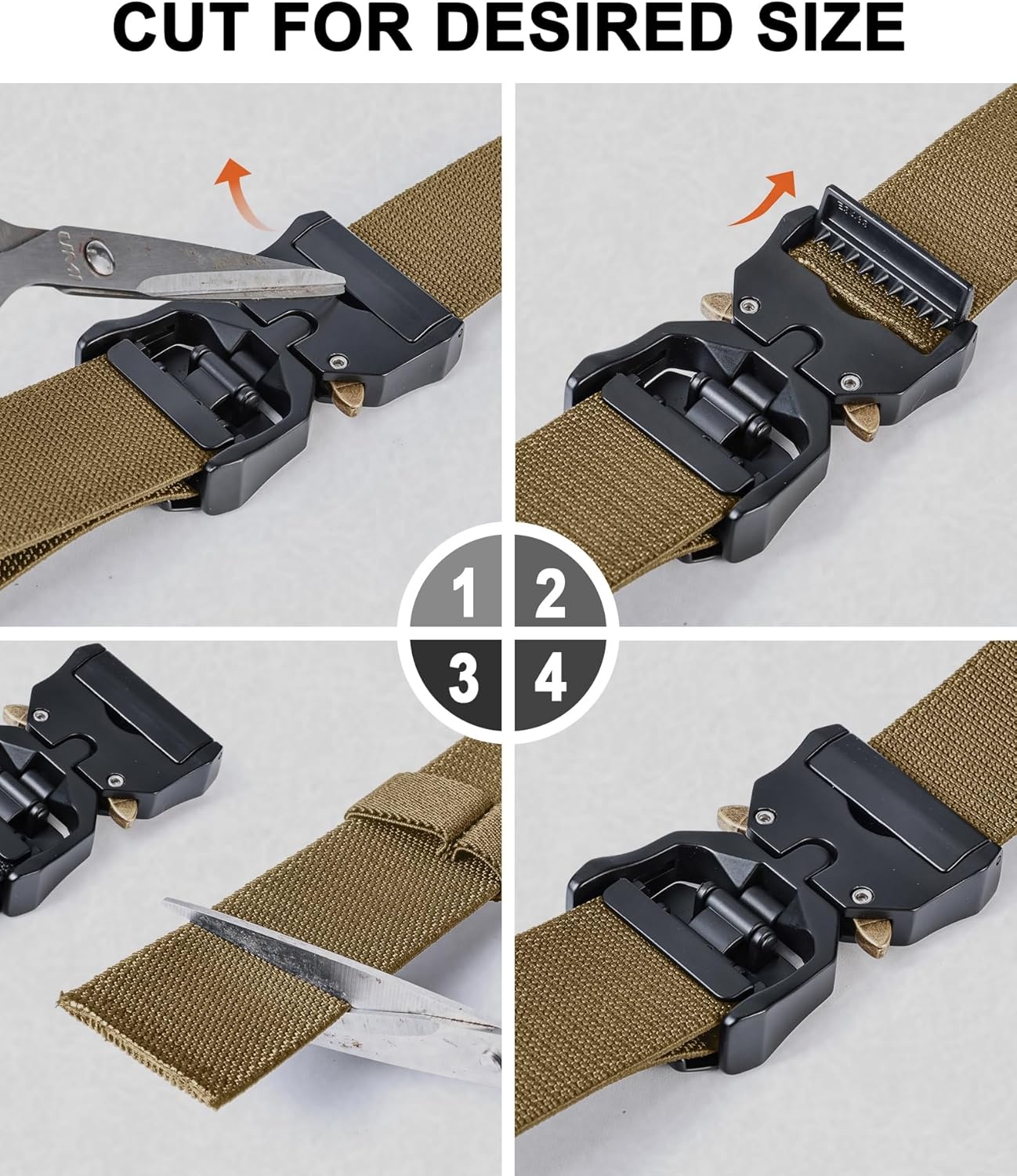 image:imageBULLIANT Men Belt MultipackTacitcal Holster Web Adjustable Belt Stretch Fit Quickly Release For Outdoor DutyCut For FitWood Thrush7795