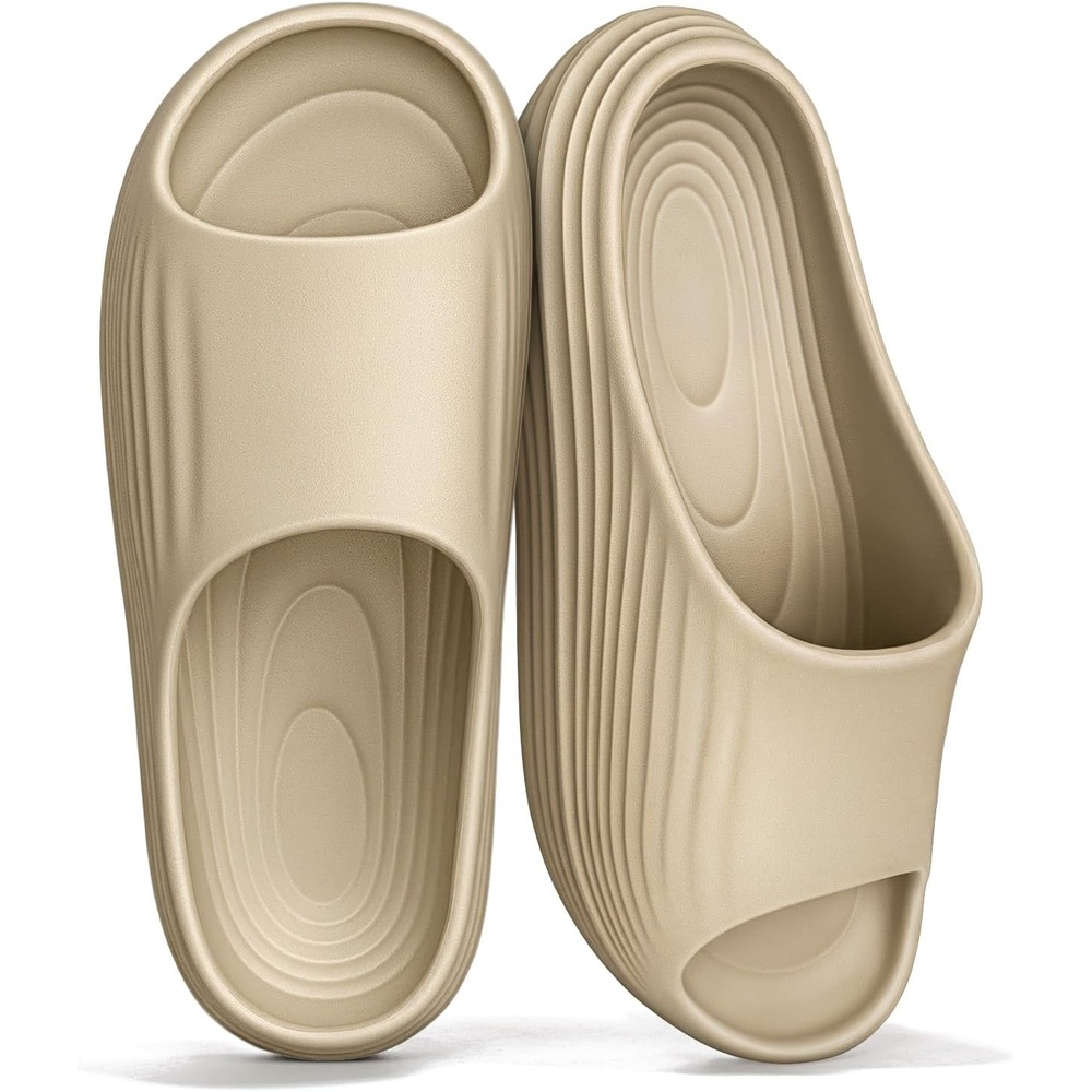 image:imageBULLIANT Women slide sandalsPillow Slippers Shower Massage Sandals Recovery Cushioned Thick SoleNonslip LightweightCreamy White8879