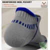 BULLIANT Men Running Socks 6Pairs-Ankle Athletic Socks Wicking Cushioned for Men Walking-Arch Compression Support(6pairs-6 Color Mixed8250)