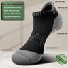 BULLIANT Men Running Socks 6Pairs-Ankle Athletic Socks Wicking Cushioned for Men Walking-Arch Compression Support(6pairs-black6467)