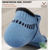 BULLIANT Men Running Socks 6Pairs-Ankle Athletic Socks Wicking Cushioned for Men Walking-Arch Compression Support(6pairs-cambridge Blue8247)