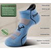 BULLIANT Men Running Socks 6Pairs-Ankle Athletic Socks Wicking Cushioned for Men Walking-Arch Compression Support(6pairs-cambridge Blue8247)