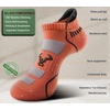 BULLIANT Men Running Socks 6Pairs-Ankle Athletic Socks Wicking Cushioned for Men Walking-Arch Compression Support(6pairs-orange8244)