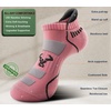 BULLIANT Men Running Socks 6Pairs-Ankle Athletic Socks Wicking Cushioned for Men Walking-Arch Compression Support(6pairs-pink8249)