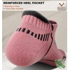 BULLIANT Men Running Socks 6Pairs-Ankle Athletic Socks Wicking Cushioned for Men Walking-Arch Compression Support(6pairs-pink8249)