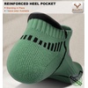 BULLIANT Men Running Socks 6Pairs-Ankle Athletic Socks Wicking Cushioned for Men Walking-Arch Compression Support(6pairs-shale Green8246)