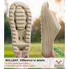 BULLIANT Women slide sandals-Pillow Slippers Shower Massage Sandals Recovery Cushioned Thick Sole-Nonslip Lightweight(Creamy White8879)