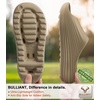 BULLIANT Women slide sandals-Pillow Slippers Shower Massage Sandals Recovery Cushioned Thick Sole-Nonslip Lightweight(Elmwood8878)