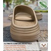 BULLIANT Women slide sandals-Pillow Slippers Shower Massage Sandals Recovery Cushioned Thick Sole-Nonslip Lightweight(Elmwood8878)