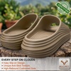 BULLIANT Women slide sandals-Pillow Slippers Shower Massage Sandals Recovery Cushioned Thick Sole-Nonslip Lightweight(Elmwood8878)