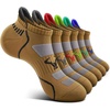 BULLIANT Men Running Socks 6Pairs-Ankle Athletic Socks Wicking Cushioned for Men Walking-Arch Compression Support(6pairs-wood Thrush8245)