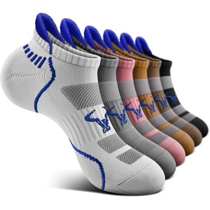 BULLIANT Men Running Socks 6Pairs-Ankle Athletic Socks Wicking Cushioned for Men Walking-Arch Compression Support(6pairs-6 Color Mixed8250)