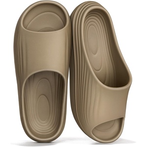 BULLIANT Women slide sandals-Pillow Slippers Shower Massage Sandals Recovery Cushioned Thick Sole-Nonslip Lightweight(Elmwood8878)